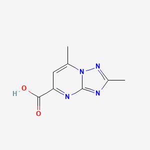 molecular formula C8H8N4O2 B7950511 2,7-Dimethyl-[1,2,4]triazolo[1,5-A]pyrimidine-5-carboxylic acid 