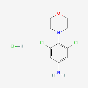 molecular formula C10H13Cl3N2O B7950521 3,5-Dichloro-4-morpholinoaniline hydrochloride 