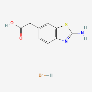 molecular formula C9H9BrN2O2S B7950537 2-(2-Aminobenzo[d]thiazol-6-yl)acetic acid hydrobromide 