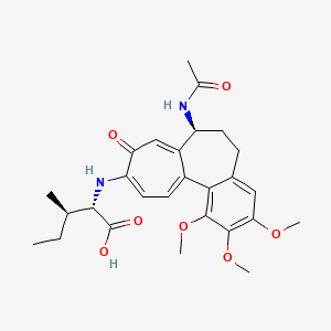 molecular formula C27H34N2O7 B7950538 (2S,3R)-2-(((S)-7-acetamido-1,2,3-trimethoxy-9-oxo-5,6,7,9-tetrahydrobenzo[a]heptalen-10-yl)amino)-3-methylpentanoic acid 