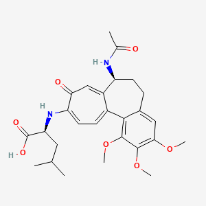 molecular formula C27H34N2O7 B7950548 (S)-2-(((S)-7-acetamido-1,2,3-trimethoxy-9-oxo-5,6,7,9-tetrahydrobenzo[a]heptalen-10-yl)amino)-4-methylpentanoic acid 