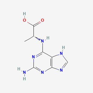 molecular formula C8H10N6O2 B7950556 (R)-2-((2-amino-9H-purin-6-yl)amino)propanoic acid 