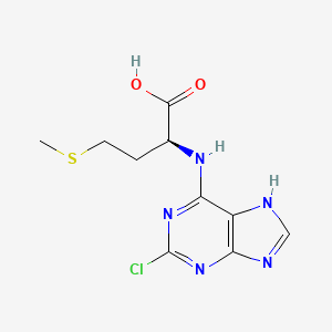 molecular formula C10H12ClN5O2S B7950567 (S)-2-((2-chloro-9H-purin-6-yl)amino)-4-(methylthio)butanoic acid 