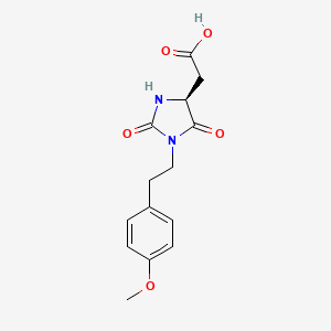 (S)-2-(1-(4-methoxyphenethyl)-2,5-dioxoimidazolidin-4-yl)acetic acid