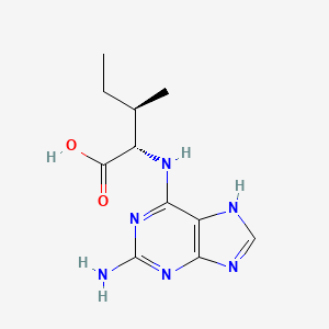 molecular formula C11H16N6O2 B7950612 (2S,3R)-2-((2-amino-9H-purin-6-yl)amino)-3-methylpentanoic acid 