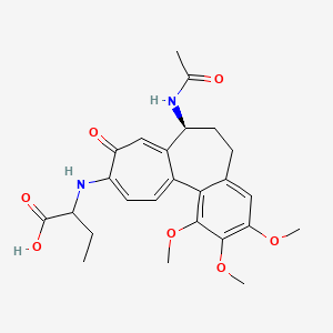 molecular formula C25H30N2O7 B7950619 2-(((S)-7-acetamido-1,2,3-trimethoxy-9-oxo-5,6,7,9-tetrahydrobenzo[a]heptalen-10-yl)amino)butanoic acid 