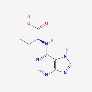 molecular formula C10H13N5O2 B7950620 Valine, N-purin-6-yl-, L- CAS No. 31981-64-3
