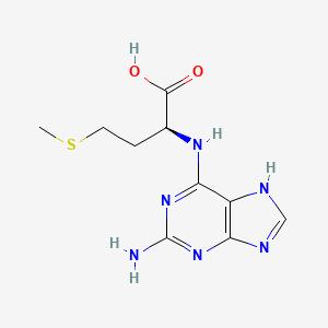 molecular formula C10H14N6O2S B7950634 (S)-2-((2-amino-9H-purin-6-yl)amino)-4-(methylthio)butanoic acid 