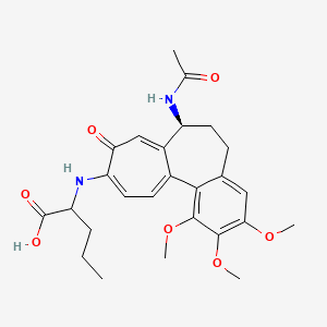 2-(((S)-7-acetamido-1,2,3-trimethoxy-9-oxo-5,6,7,9-tetrahydrobenzo[a]heptalen-10-yl)amino)pentanoic acid