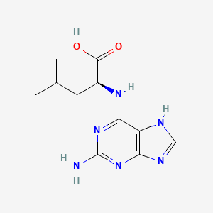 molecular formula C11H16N6O2 B7950650 (S)-2-((2-amino-9H-purin-6-yl)amino)-4-methylpentanoic acid 