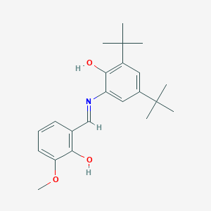 molecular formula C22H29NO3 B7950693 2,4-di-tert-Butyl-6-[(2-hydroxy-3-methoxy-benzylidene)amino]phenol 
