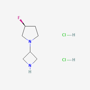 molecular formula C7H15Cl2FN2 B7950743 (S)-1-(azetidin-3-yl)-3-fluoropyrrolidine dihydrochloride 