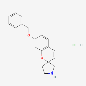 molecular formula C19H20ClNO2 B7950750 7-Phenylmethoxyspiro[chromene-2,3'-pyrrolidine];hydrochloride 
