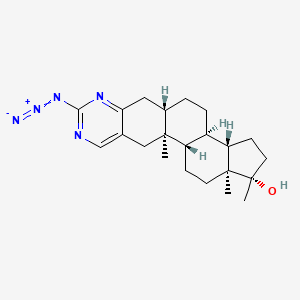 molecular formula C22H31N5O B7950800 (1S,2S,5S,6S,9S,10R,13S)-17-azido-1,5,6-trimethyl-16,18-diazapentacyclo[11.8.0.02,10.05,9.015,20]henicosa-15,17,19-trien-6-ol 