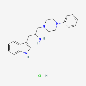 molecular formula C21H27ClN4 B7950819 1-(1H-indol-3-yl)-3-(4-phenylpiperazin-1-yl)propan-2-amine;hydrochloride 