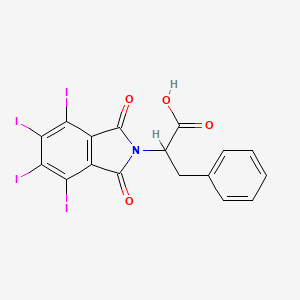 molecular formula C17H9I4NO4 B7950822 3-Phenyl-2-(4,5,6,7-tetraiodo-1,3-dioxoisoindol-2-yl)propanoic acid 