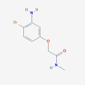 molecular formula C9H11BrN2O2 B7950850 2-(3-Amino-4-bromophenoxy)-N-methylacetamide 
