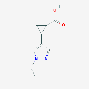 2-(1-Ethyl-1H-pyrazol-4-yl)cyclopropanecarboxylic acid