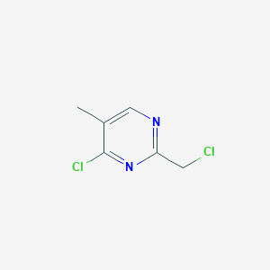 molecular formula C6H6Cl2N2 B7950974 4-Chloro-2-chloromethyl-5-methyl-pyrimidine 