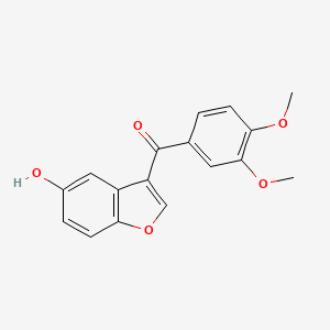 molecular formula C17H14O5 B7950985 (3,4-Dimethoxyphenyl)(5-hydroxybenzofuran-3-yl)methanone 
