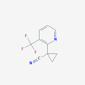 molecular formula C10H7F3N2 B7950988 1-[3-(Trifluoromethyl)-2-pyridyl]cyclopropanecarbonitrile 