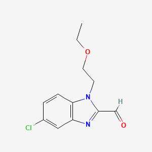molecular formula C12H13ClN2O2 B7951084 5-Chloro-1-(2-ethoxyethyl)-1H-benzo[d]imidazole-2-carbaldehyde 