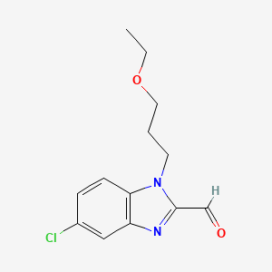 molecular formula C13H15ClN2O2 B7951087 5-Chloro-1-(3-ethoxypropyl)-1H-benzo[d]imidazole-2-carbaldehyde 