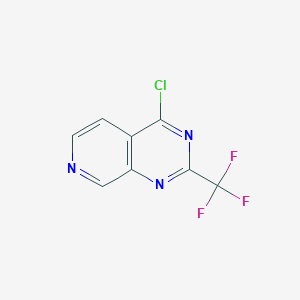molecular formula C8H3ClF3N3 B7951092 4-氯-2-(三氟甲基)吡啶并[3,4-d]嘧啶 