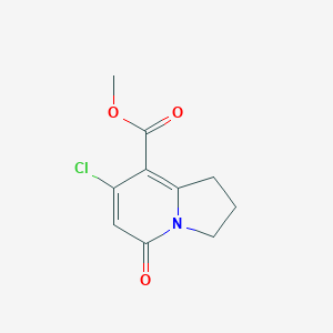 molecular formula C10H10ClNO3 B7951133 Methyl 7-chloro-5-oxo-1,2,3,5-tetrahydroindolizine-8-carboxylate 