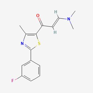 molecular formula C15H15FN2OS B7951191 (2E)-3-(dimethylamino)-1-[2-(3-fluorophenyl)-4-methyl-1,3-thiazol-5-yl]prop-2-en-1-one 