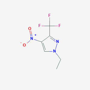 molecular formula C6H6F3N3O2 B7951226 1-Ethyl-4-nitro-3-(trifluoromethyl)-1H-pyrazole CAS No. 1443279-40-0