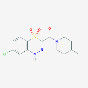 7-chloro-3-(4-methylpiperidine-1-carbonyl)-1H-4(lambda6),1,2-benzothiadiazine-4,4-dione