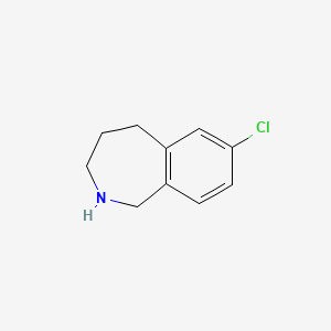 molecular formula C10H12ClN B7951249 7-Chloro-2,3,4,5-tetrahydro-1H-benzo[c]azepine 