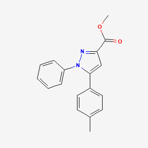 molecular formula C18H16N2O2 B7951256 methyl 5-(4-methylphenyl)-1-phenyl-1H-pyrazole-3-carboxylate 