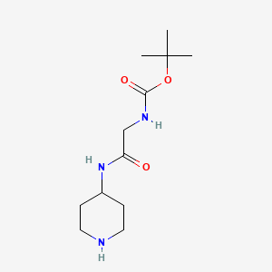 molecular formula C12H23N3O3 B7951267 N-(4-Piperidinyl)-2-(Boc-amino)acetamide 