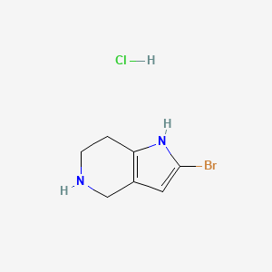 molecular formula C7H10BrClN2 B7951305 2-bromo-1H,4H,5H,6H,7H-pyrrolo[3,2-c]pyridine hydrochloride 