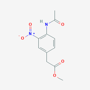 molecular formula C11H12N2O5 B7951311 Methyl 4-acetamido-3-nitrophenylacetate 