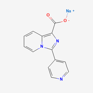 Sodium;3-pyridin-4-ylimidazo[1,5-a]pyridine-1-carboxylate