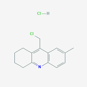 molecular formula C15H17Cl2N B7951380 9-(Chloromethyl)-7-methyl-1,2,3,4-tetrahydroacridine;hydrochloride 