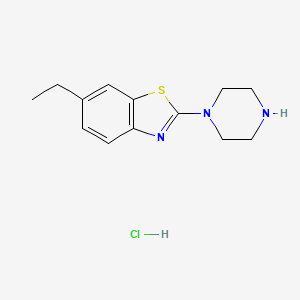 molecular formula C13H18ClN3S B7951383 6-Ethyl-2-piperazin-1-yl-1,3-benzothiazole;hydrochloride 