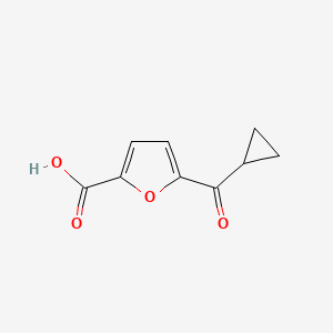 molecular formula C9H8O4 B7951433 5-(Cyclopropanecarbonyl)furan-2-carboxylic acid 