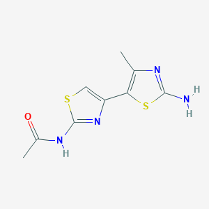 molecular formula C9H10N4OS2 B7951457 N-[4-(2-amino-4-methyl-1,3-thiazol-5-yl)-1,3-thiazol-2-yl]acetamide 