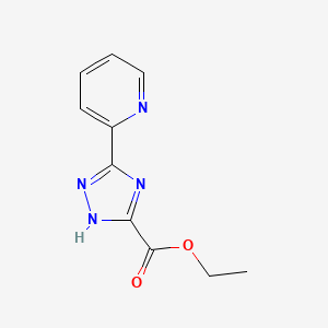 molecular formula C10H10N4O2 B7951473 Ethyl 5-(Pyridin-2-Yl)-1H-1,2,4-Triazole-3-Carboxylate 