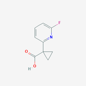 molecular formula C9H8FNO2 B7951479 1-(6-Fluoro-2-pyridyl)cyclopropanecarboxylic acid 
