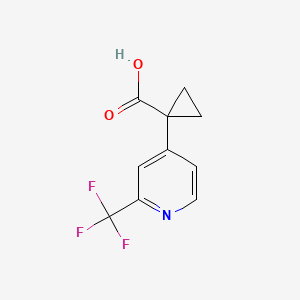 molecular formula C10H8F3NO2 B7951486 1-[2-(Trifluoromethyl)-4-pyridyl]cyclopropanecarboxylic acid 