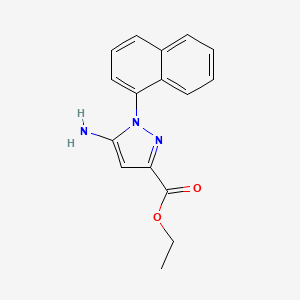molecular formula C16H15N3O2 B7951520 Ethyl 5-amino-1-(1-naphthyl)pyrazole-3-carboxylate 