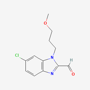 molecular formula C12H13ClN2O2 B7951624 6-Chloro-1-(3-methoxypropyl)-1H-benzo[d]imidazole-2-carbaldehyde CAS No. 1437433-78-7