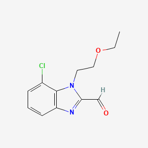 molecular formula C12H13ClN2O2 B7951635 7-Chloro-1-(2-ethoxyethyl)-1H-benzo[d]imidazole-2-carbaldehyde 