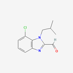 molecular formula C12H13ClN2O B7951643 7-Chloro-1-isobutyl-1H-benzo[d]imidazole-2-carbaldehyde 