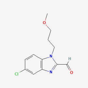 molecular formula C12H13ClN2O2 B7951657 5-Chloro-1-(3-methoxypropyl)-1H-benzo[d]imidazole-2-carbaldehyde 